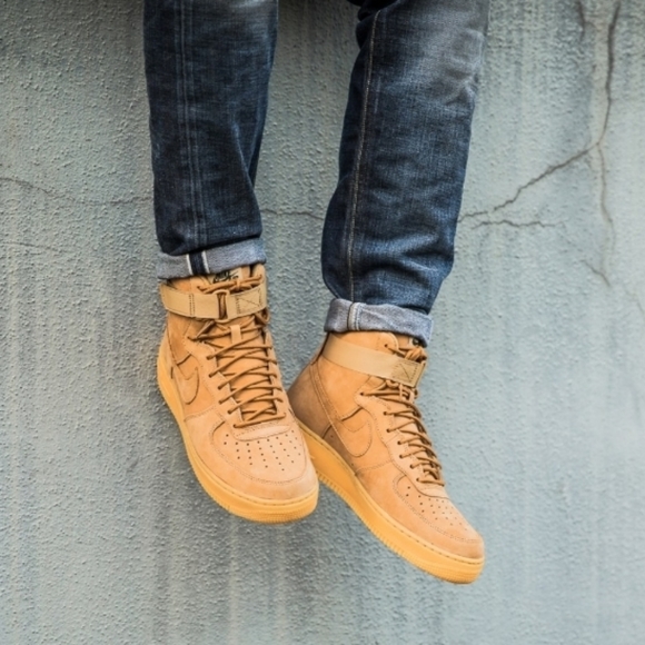 Nike Air Force 1 High 'Flax' 882096 200 Me… - Picture 2 of 12